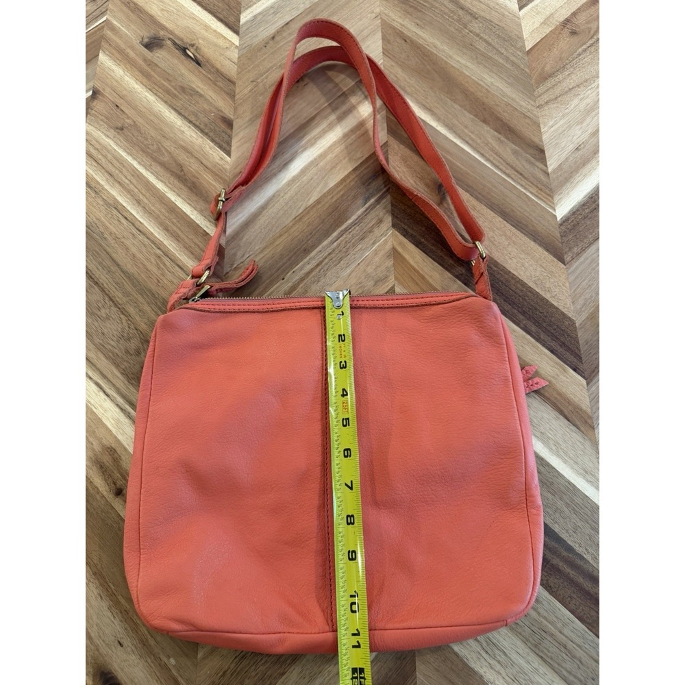 Fossil‎ Coral/Orange/Salmon Leather Shoulder Messenger Crossbody Bag - Picture 4 of 8